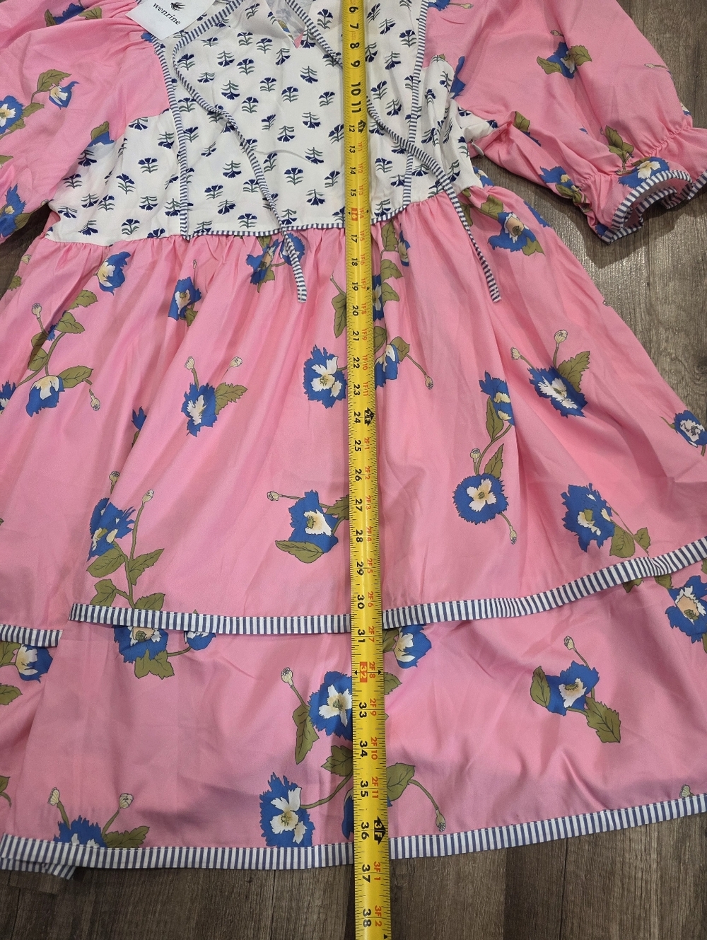 Nwt Boho Desert Bloom Pink Floral Babydoll Dress Festival Coastal Cowgirl Yoke - Picture 9 of 12